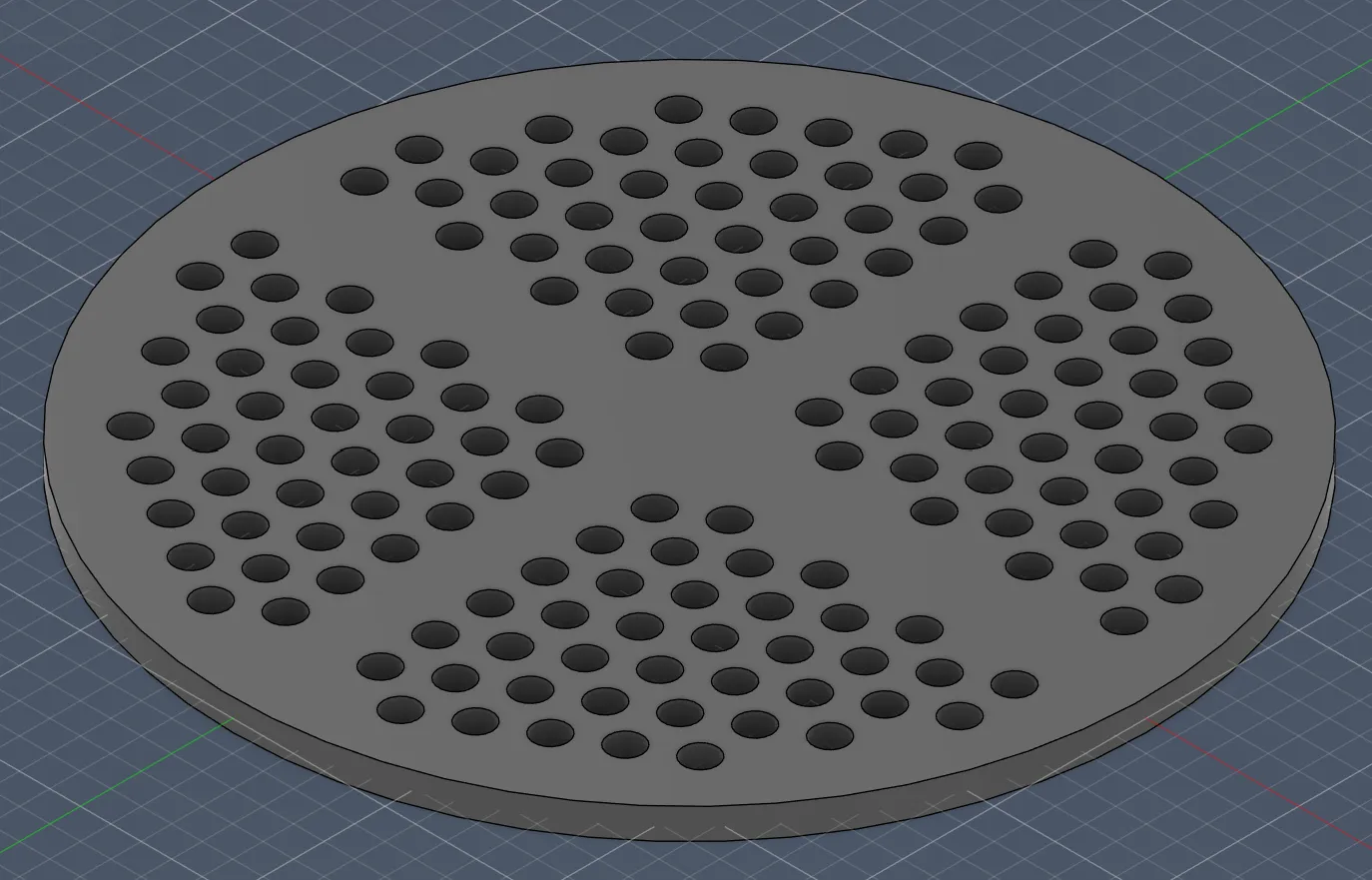 CAD model of a second accelerator grid design