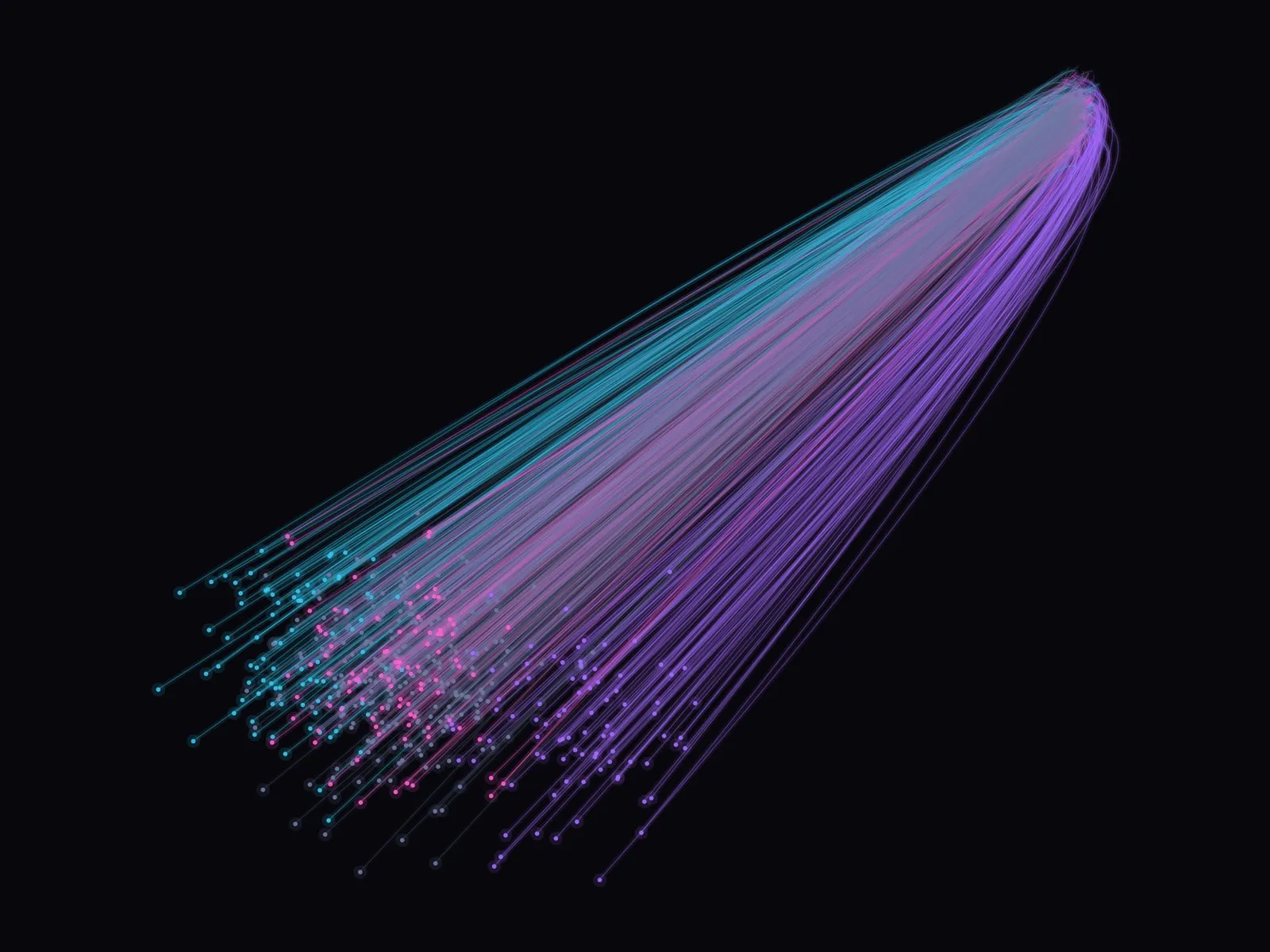 Rendered particle trajectories from an IonSpark plasma simulation